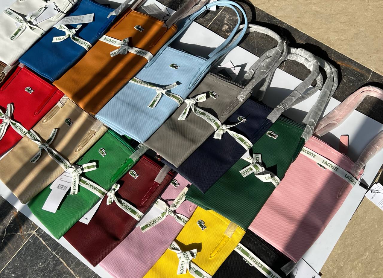 کیف زنانه لاکوست زیپ‌دار مستر کوالیتی سایز 28×45